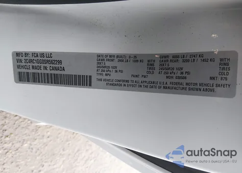 2025 Chrysler Pacifica Limited from USA, damaged, VIN 2C4RC1GG0SR562299